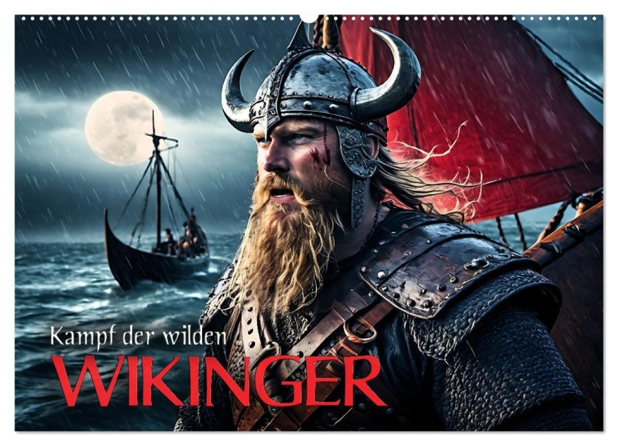 Kampf der wilden Wikinger (Wandkalender 2026 DIN A2 quer), CALVENDO Monatskalender - Renate Utz