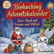 Cover-Bild zum Titel 'Biohacking-Adventskalender: Quiz-Buch mit Fragen und Rätsel' von 'Schlauvento Interactive'
