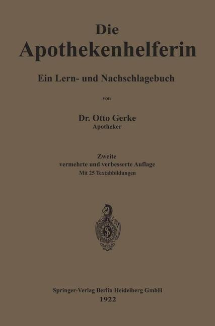 Die Apothekenhelferin - Otto Gerke