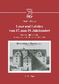 Cover-Bild zum Titel 'Leser und Lektüre vom 17. zum 19. Jahrhundert' von 'Mechthild Raabe'