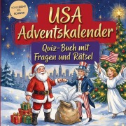 Cover-Bild zum Titel 'USA-Adventskalender: Quiz-Buch mit Fragen und Rätsel' von 'Schlauvento Interactive'
