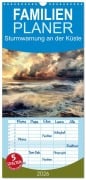 Cover-Bild zum Titel 'Familienplaner 2026 - Sturmwarnung an der Küste mit 5 Spalten (Wandkalender, 21 x 45 cm) CALVENDO' von 'Daniela Tapper'