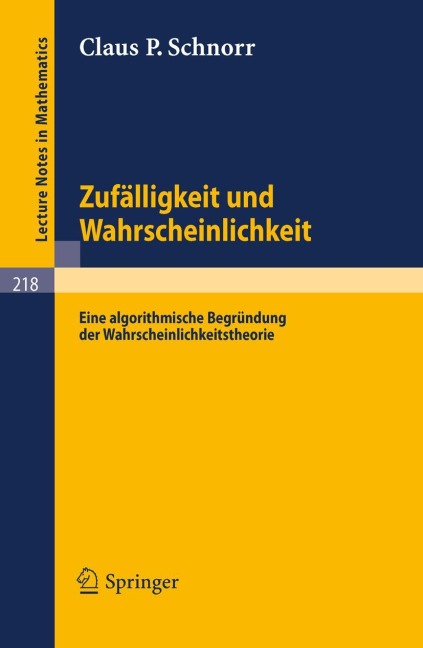 Zufälligkeit und Wahrscheinlichkeit - Claus P. Schnorr