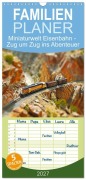 Cover-Bild zum Titel 'Familienplaner 2027 - Miniaturwelt Eisenbahn - Zug um Zug ins Abenteuer mit 5 Spalten (Wandkalender, 21 x 45 cm) CALVENDO' von ''