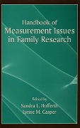 Cover-Bild zum Titel 'Handbook of Measurement Issues in Family Research' von ''