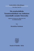 Cover-Bild zum Titel 'Die strafrechtliche Verantwortlichkeit von Anbietern (innerhalb) sozialer Netzwerke' von 'Maximilian Nussbaum'