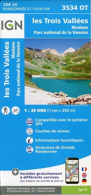 les Trois Vallées. Modane. PN de La Vanoise 1:25 000 - 