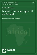 Cover-Bild zum Titel 'Le droit d'accès au juge civil au Burundi' von 'Aimé-Parfait Niyonkuru'