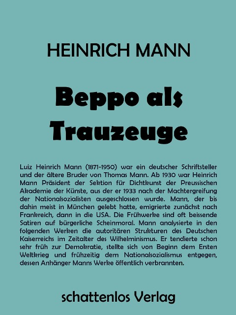 Beppo als Trauzeuge - Heinrich Mann