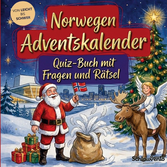 Norwegen-Adventskalender: Quiz-Buch mit Fragen und Rätsel - Schlauvento Interactive