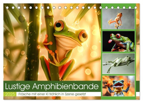 Lustige Amphibienbande (Tischkalender 2025 DIN A5 quer), CALVENDO Monatskalender - Steffen Gierok-Latniak
