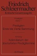 Cover-Bild zum Titel 'Predigten. Erste bis Vierte Sammlung (1801-1820) mit den Varianten der Neuauflagen (1806-1826)' von ''