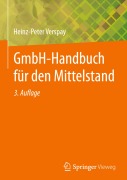Cover-Bild zum Titel 'GmbH-Handbuch für den Mittelstand' von 'Heinz-Peter Verspay'