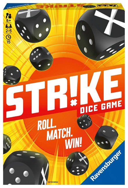 Ravensburger 26840 - Strike, Brettspiel, Mehrfarbiges Würfelspiel für 2-5 Spieler, Mitbringspiel ab 8 Jahren, Familienspiel - Dieter Nüßle