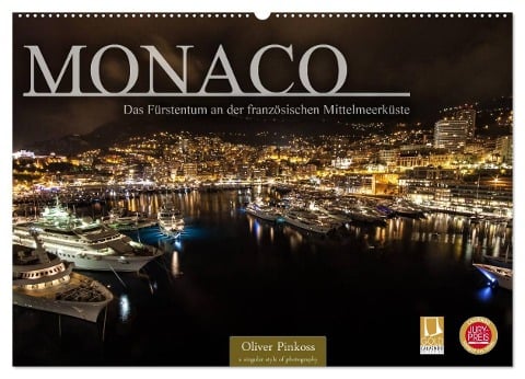 Monaco - Das Fürstentum an der französischen Mittelmeerküste (Wandkalender 2025 DIN A2 quer), CALVENDO Monatskalender - Oliver Pinkoss