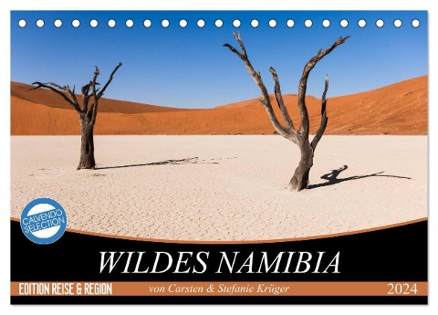 Wildes Namibia (Tischkalender 2024 DIN A5 quer), CALVENDO Monatskalender - Carsten Stefanie Krüger