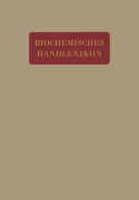 Cover-Bild zum Titel 'Biochemisches Handlexikon' von 'H. Altenburg, H. Einbeck, H. Euler, E. S. Faust, C. Funk'
