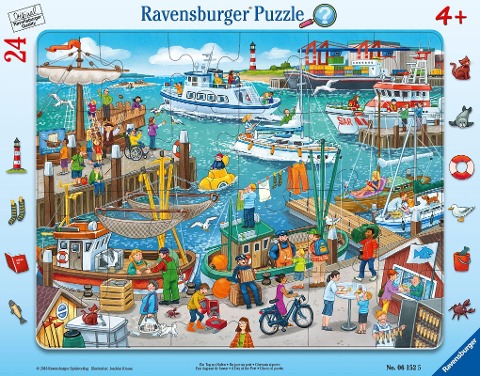 Ein Tag am Hafen 24 Teile Rahmenpuzzle - 