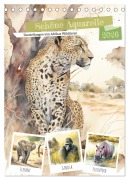 Schöne Aquarelle. Darstellungen von Afrikas Wildtieren (Tischkalender 2026 DIN A5 hoch), CALVENDO Monatskalender - Rose Hurley