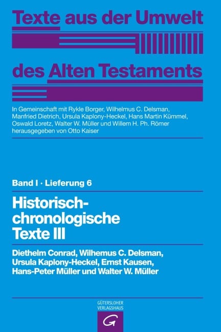 Historisch-chronologische Texte III - Diethelm Conrad, Wilhelmus C. Delsman, Ursula Kaplony-Heckel, Walter W. Müller