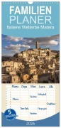 Cover-Bild zum Titel 'Familienplaner 2026 - Italiens Welterbe Matera mit 5 Spalten (Wandkalender, 21 x 45 cm) CALVENDO' von 'Peter Schickert'