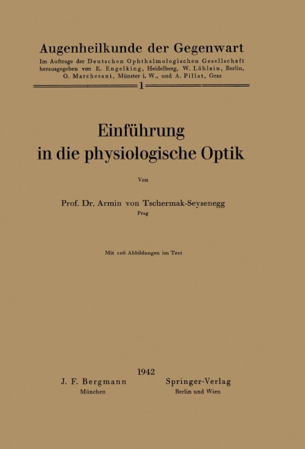 Einführung in die physiologische Optik - Armin Von Tschermak-Seysenegg