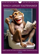Cover-Bild zum Titel 'Tierisch lustiger Toilettenhumor (Wandkalender 2026 DIN A4 hoch), CALVENDO Monatskalender' von 'Peter Rübsamen'