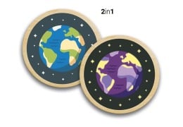 Cover-Bild zum Titel 'CreArt, Malen nach Zahlen Wooden - Tag und Nacht' von ''