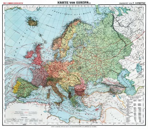Historische Karte: Europa, um 1910 (Plano) - 