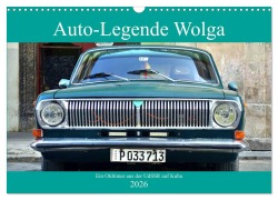 Cover-Bild zum Titel 'Auto-Legende Wolga - Ein Oldtimer aus der UdSSR auf Kuba (Wandkalender 2026 DIN A3 quer), CALVENDO Monatskalender' von 'Henning von Löwis of Menar'