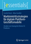 Cover-Bild zum Titel 'Markteintrittsstrategien für digitale Plattform-Geschäftsmodelle' von 'Alina Sandler, Carolin Durst'