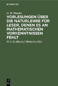 Cover-Bild zum Titel 'Vorlesungen über die Naturlehre für Leser, denen es an mathematischen Vorkenntnissen fehlt' von 'H. W. Brandes'