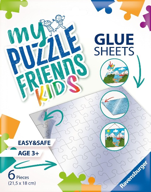 Ravensburger Kinderpuzzle - 13301 My Puzzle Friends Glue Sheets - Klebefolien für Kinderpuzzle - 