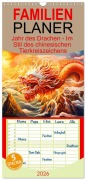 Familienplaner 2026 - Jahr des Drachen - Im Stil des chinesischen Tierkreiszeichens mit 5 Spalten (Wandkalender, 21 x 45 cm) CALVENDO - Anja Frost