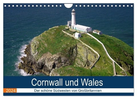 Cornwall und Wales (Wandkalender 2024 DIN A4 quer), CALVENDO Monatskalender - Reinhard Pantke