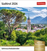 Südtirol Sehnsuchtskalender 2026 - Wochenkalender mit 53 Postkarten - 