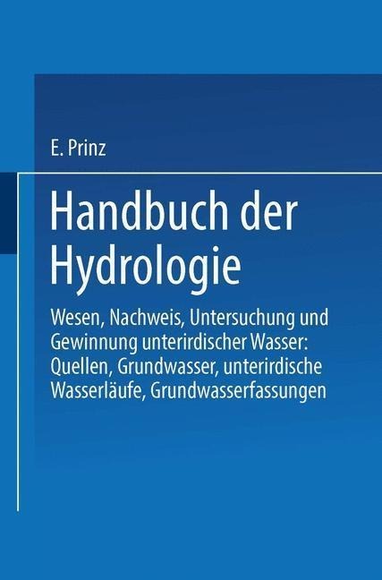 Handbuch der Hydrologie - Emil Prinz