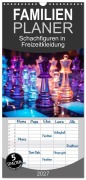 Cover-Bild zum Titel 'Familienplaner 2027 - Schachfiguren in Freizeitkleidung mit 5 Spalten (Wandkalender, 21 x 45 cm) CALVENDO' von 'Kerstin Waurick'