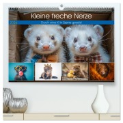 Cover-Bild zum Titel 'Kleine freche Nerze (hochwertiger Premium Wandkalender 2026 DIN A2 quer), Kunstdruck in Hochglanz' von 'Steffen Gierok-Latniak'
