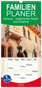 Cover-Bild zum Titel 'Familienplaner 2026 - Verona - malerische Stadt mit Charme mit 5 Spalten (Wandkalender, 21 x 45 cm) CALVENDO' von 'Nina Schwarze'
