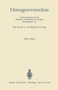 Cover-Bild zum Titel 'Chirurgenverzeichnis' von ''