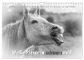 Emotionale Momente: Weiße Pferde in schwarzweiß. (Wandkalender 2024 DIN A4 quer), CALVENDO Monatskalender - Ingo Gerlach