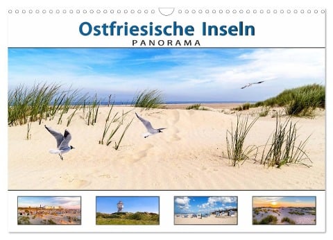 PANORAMA - Ostfriesische Inseln (Wandkalender 2024 DIN A3 quer), CALVENDO Monatskalender - Andrea Dreegmeyer