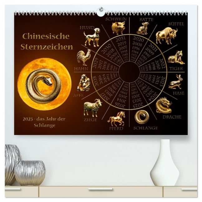 Chinesische Sternzeichen (hochwertiger Premium Wandkalender 2026 DIN A2 quer), Kunstdruck in Hochglanz - Claudia Kleemann