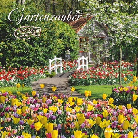 Gartenzauber 2025 - Broschürenkalender 30x30 cm (30x60 geöffnet) - Kalender mit Platz für Notizen - Gardens - Bildkalender - Wandplaner - Gartenkalender - 