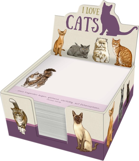 Zettelkästchen - I love cats -  Zettelkästchen - I love cats -