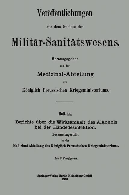 Berichte über die Wirksamkeit des Alkohols bei der Händedesinfektion - 