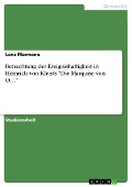 Betrachtung der Ereignishaftigkeit in Heinrich von Kleists "Die Marquise von O¿" - Lena Marmann
