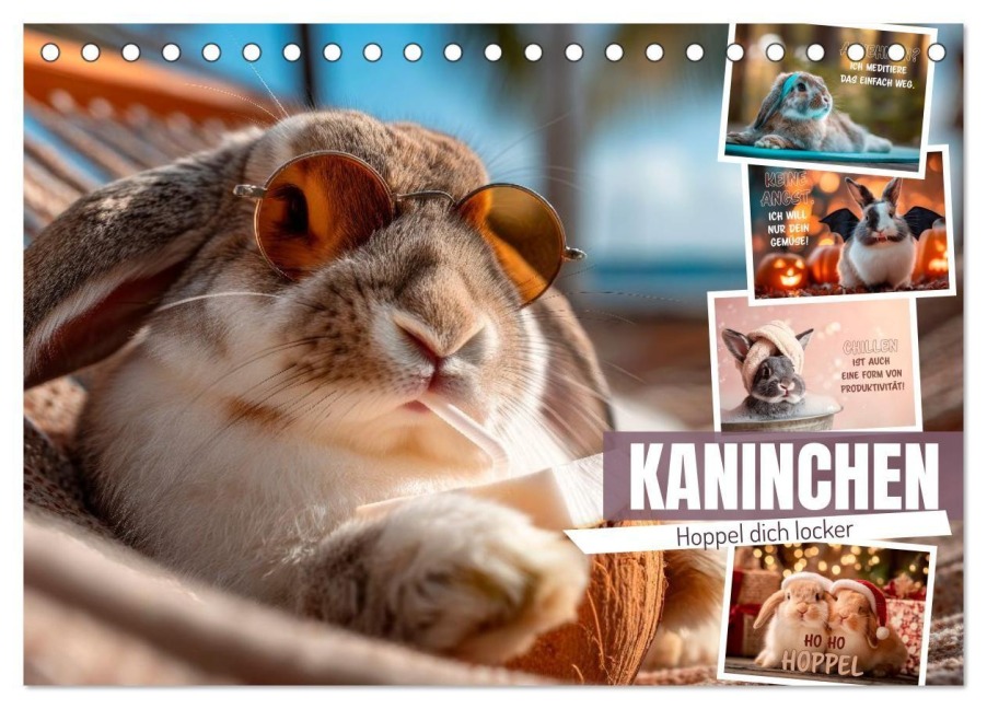 Kaninchen - Hoppel dich locker (Tischkalender 2027 DIN A5 quer), CALVENDO Monatskalender - Melanie Viola