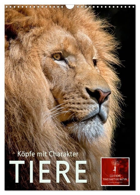 Tiere - Köpfe mit Charakter (Wandkalender 2025 DIN A3 hoch), CALVENDO Monatskalender - Peter Roder